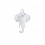 3MM Keepsake Breast Milk Resin Round Bezel Pendant Settings,Yellow Gold Plated Stainless Steel Elephant Pendant Charm,DIY Pendant Blank 1411430