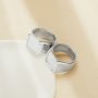 Cushion Square Stainless Steel Ring,Customized Square Photo Ring,Silver Stainless Stell Ring,DIY Ring Blank 1295017