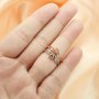 4MM Round Prong Ring Settings,Solid 925 Sterling Silver Rose Gold Plated Ring,Gems CZ Stone Prong Ring Setting,DIY Ring Supplies 1215059