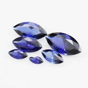 1Pcs Lab Created Blue Faceted Marquise Sapphire September Birthstone DIY Gemstone Supplies 4160039