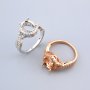 7x9MM Oval Prong Ring Settings Solid 925 Sterling Silver Rose Gold Plated Set Size DIY Ring Bezel for Gemstone Supplies 1224078