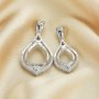 1Pcs Pear Prong Pendant Settings Rose Gold Plated Solid 925 Sterling Silver Charm Bezel Tray DIY Supplies for Gemstone 1431055
