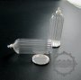 6pcs 20x50mm silver plated cover glass tube vial bottle dome pendant charm settings DIY jewelry findings supplies 1800186