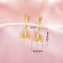 Keepsake Breast Milk Resin Ball Flower Pin Solid 14K 18K Gold Hoops Earrings Settings for Half Drilled Pearl Bead,DIY Earring Supplies 1705080