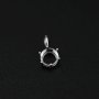 1Pcs 6-8MM Simple Round Prong Bezel Rose Gold Plated Solid 925 Sterling Silver Pendant Blank Settings for Moissanite Gemstone 1411249