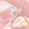 Curved Moissanite Stackable Ring,Solid 14K 18K Gold Ring,Elegant Stacker Ring,Stackable Ring,DIY Ring Supplies 1294996