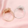 Keepsake Breast Milk Round Halo Prongs Ring Settings Resin Solid 14K Gold with Moissanite Accents DIY Ring Blank Band 1210038-1