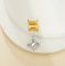 8MM Square Prongs Bezel Pendant Settings,Yellow Gold Plated Stainless Steel Pendant Charm,Minimalist Square Pendant,Simple Pendant Blank 1431453
