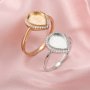 Keepsake Breast Milk Resin Pear Halo Ring Settings Solid 14K Gold Ring with 1MM Birthstone Diamond Moissanite Sapphire DIY Solid Back Ring Bezel Supplies 1294271