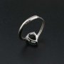 1Pcs Pear Bezel Ring Settings Blank Adjustable Simple Bypass Shank Solid 925 Sterling Silver DIY Tray for Cabochon Gemstone 1294182