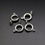 10pcs 8mm stainless steel rhodium color spring ring clasp DIY supplies findings 1524003
