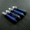 4pcs 9x30mm faceted pillar blue lapis lazuli stick stone pendant charm DIY jewelry findings supplies 1820201