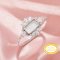 4x7MM Keepsake Breast Milk Resin Rectangle Bezel Ring Settings,Solid 14K 18K Gold Ring,Vintage Styles Moissanite Rectangle Ring,Solid Back Ring,DIY Ring Supplies 1295048