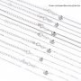 1PCS 925 Sterling Silver Necklace,Chopin Chain,Sequin Chain,Wave Chain,DIY Simple Silver Necklace with Extension Chian For Women,16+2 Inches Necklace 1320039