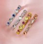 Solid 18K Gold Keepsake Ring Settings for Breast Milk Resin 2x4MM Marquise Bezel with 2mm Birthstone Stackable Ring Bezel 1294305