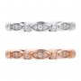 Art Deco Full Eternity Ring,Vintage Style Marquise Stackable Ring,Solid 925 Sterling Silver Rose Gold Plated Stacker Ring,DIY Ring Supplies 1294531