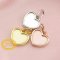 Keepsake Breast Milk Bezel 8MM Heart Pendant Settings Double Sides Solid 14K/18K Gold DIY Memory Jewelry Supplies 1431080-1