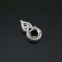 1Pcs 5-11MM Round Prong Pendant Settings Solid 925 Sterling Silver Filigree Gemstone Charm Bezel Tray DIY Supplies 1411254