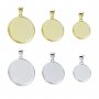 Round Bezel Settings for Breast Milk Resin Gold Plated Solid 925 Sterling Silver Pendant Charm DIY Supplies 1411274