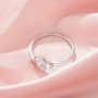Two Stones 4x6MM Pear Prong Ring Settings,Solid 925 Sterling Silver Ring,Vintage Styles CZ Stone Art Deco DIY Ring Supplies 1295038-1