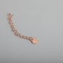 1Pcs 2 Inches Silver Rose Gold Solid 925 Sterling Silver Necklace Extension Chain Supplies 1316001