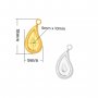 Pear Bezel Stainless Steel Pendant Settings,Yellow Gold Rhodium Pear Pendant Charm,Minimalist Pendant,DIY Pendant Supplies 1431526