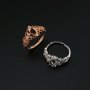 1Pcs 5x7MM Oval Prong Ring Settings Blank Adjustable Vintage Style Rose Gold Plated Solid 925 Sterling Silver DIY Bezel Tray for Gemstone 1224052