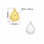 10x12MM Keepsake Breast Milk Resin Pear Bezel Pendant Settings,Minimalist Stainless Steel Pendant Charm,DIY Pendant Blank Supplies 1431539