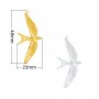 Swallow Stainless Steel Pendant Settings,Yellow Gold Silver Square Pendant Charm,Art Deco Swallow Pendant,DIY Pendant Supplies 1431525