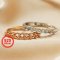 1Pcs 2.5-3MM 7 Stones Solid 925 Sterling Silver Rose Gold Tone Round Prong Bezel Adjustable Ring Settings 1210028