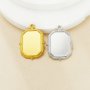 13x18MM Keepsake Breast Milk Resin Rectangle Bezel Pendant Settings,Stainless Steel Pendant Charm,Vintage Styles DIY Pendant Supplies 1431537