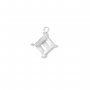6MM Square Prongs Bezel Pendant Settings,Yellow Gold Plated Stainless Steel Pendant Charm,Minimalist Square Pendant,Simple Square Pendant Blank 1431454