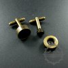 10pcs Screw Change Series 12mm setting size screwed top bezel vintage style antiqued bronze brass DIY cufflinks,cuff link supplies jewelry findings 1500057