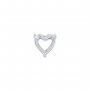 8MM Heart Prongs Bezel Pendant Settings,Yellow Gold Plated Stainless Steel Pendant Charm,Minimalist Heart Pendant,Simple Pendant Blank fro Faceted Stone 1431452