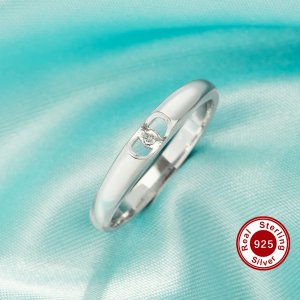 Pin Ring Settings For Half Drilled Pearl Bead,Solid 925 Sterling Silver Ring For Half Drilled Beads,Minimalist Ring,DIY Ring Supplies 1295075