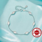 Keepsake Breast Milk Resin Kite Cut Bezel Bracelet Settings,Solid 925 Sterling Silver Bracelet,Minimalist Kite Cut Bracelet,DIY Bracelet Supplies 7''+2''1900337-1
