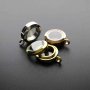 1Pcs 20MM Stainless Steel Round Glass Locket Rose Gold Plated DIY Pendant Charm Supplies 1110034