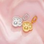 Keepsake Breast Milk Resin Round Paw Pendant Settings,Solid 14K 18K Gold Pendant Charm,DIY Pendant Supplies 1411459