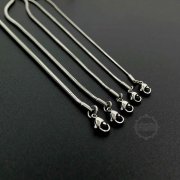 6pcs 0.9-2.4mm thick stainless steel snake chain necklace 22-35inches DIY necklace supplies 1322045