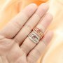 6x8MM Oval Prong Ring Settings,Solid 925 Sterling Silver Rose Gold Plated Ring,Vinatge Style Ring,DIY Ring Bezel Supplies 1224180