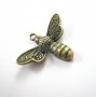 4pcs 15x20mm vintage brass bronze bees bugs antiqued DIY pendant charm supplies findings 1810186