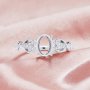 6x8MM Keepsake Oval Prong Ring Settings,Infinity Split Shank Solid 14K 18K Gold Moissanite Ring,Art Deco Ring,DIY Wedding Ring Supplies For Gemstone 1222096