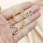 1Pcs Multiple Sizes Simple Solid 925 Sterling Silver Pear Shape Cabochon Bezel Prong Settings DIY Gemstone Pendant Rose Gold Plated 1431040