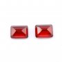 5Pcs Natural Red Garnet January Birthstone Emerald Cut Faceted Loose Gemstone Nature Semi Precious Stone DIY Jewelry Supplies 4170008