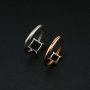 1Pcs 3-8MM Square Prong Ring Settings Blank Rose Gold Plated Solid 925 Sterling Silver DIY Bezel Tray for Gemstone 1294200