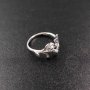 1Pcs 4MM Round Cz Stone Prong Setting Tree Branch Leaf 925 Sterling Silver Bezel Tray Adjustable Ring Settings 1212037