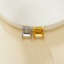 8MM Square Prongs Bezel Pendant Settings,Yellow Gold Plated Stainless Steel Pendant Charm,Minimalist Square Pendant,Simple Pendant Blank 1431453