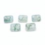 5Pcs 6x8MM Natural Rectangle Emerald Cut Moss Agate Faceted Cut Loose Gemstone Nature Semi Precious Stone DIY Jewelry Supplies 4170015