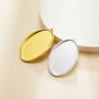 Keepsake Breast Milk Resin Oval Bezel Pendant Settings,Simple Stainless Steel Oval Pendant Charm,DIY Pendant Blank Supplies 1421274