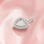 9MM Keepsake Breast Milk Resin Heart Bezel Pendant Settings,Solid 14K 18K Gold Pendant Charm,Moissanite Art Deco Pendant,DIY Pendant Supplies 1431503